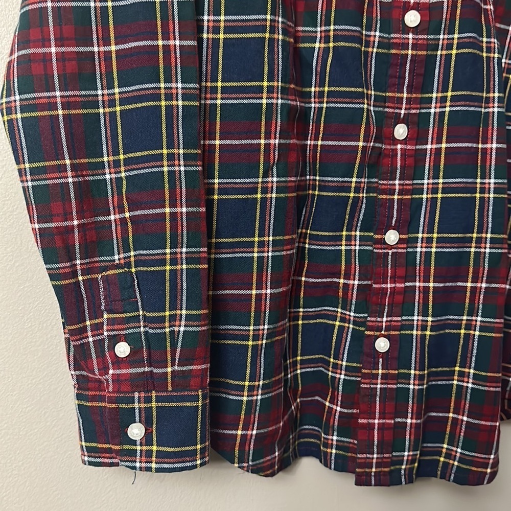 Janie and Jack Plaid Button Down Shirt Size 10 - Picture 5 of 7